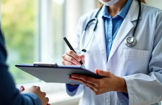 doctor-consults-patient-hormone-replacement-therapy-personalized-treatment-plan-signs-forms-medical-consultation-progress-350807222